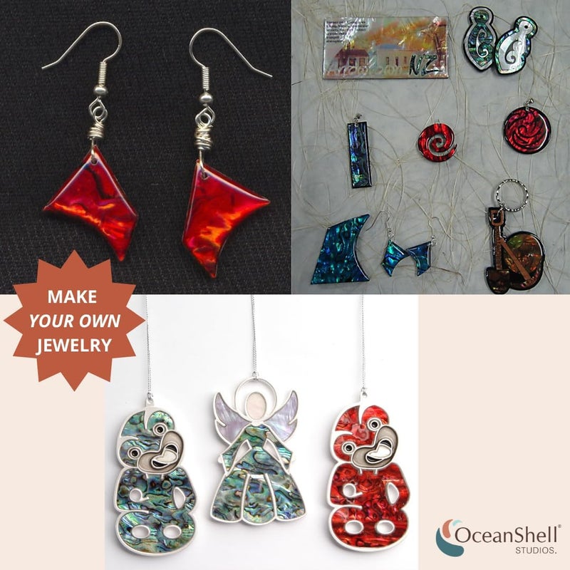 Ocean Shell Studios. Abalone Shell Inlay Veneer for DIY or Professional Inlay Embellishments - Sustainable New Zealand Paua Ruby Red- With 3M Double Sided Tape Backing - 9.45"X2.75" - Image 3